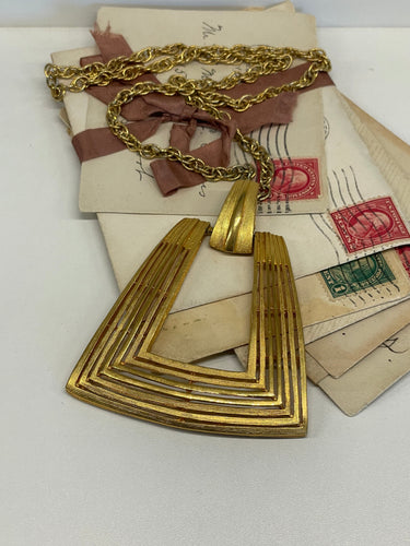 Large Gold Square Pendant Bloomers and Frocks